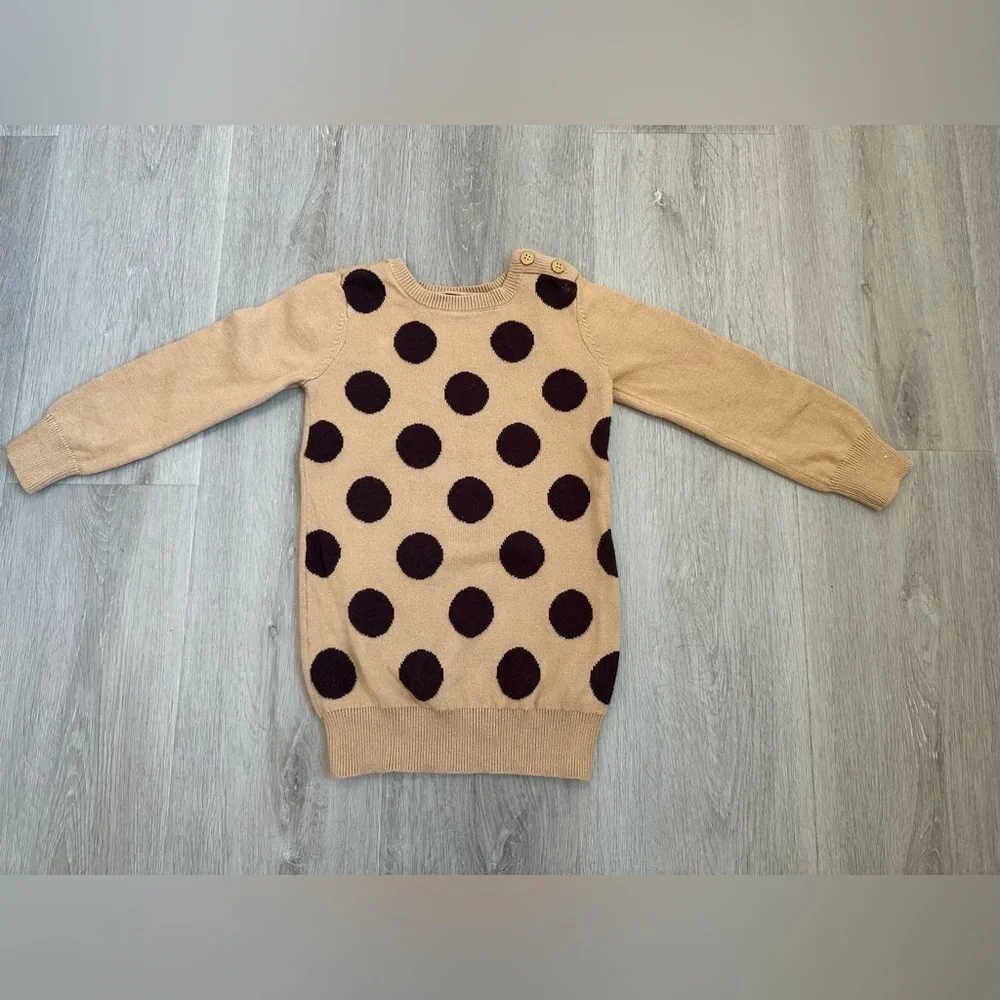 BABY GAP TODDLER girls polka dot sweater dress Size 3